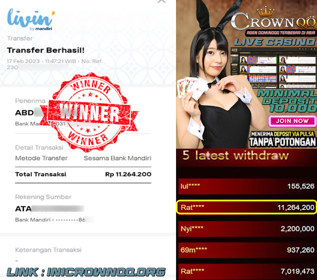 CrownQQ Agen DominoQQ BandarQ dan Domino99 Online Terbesar