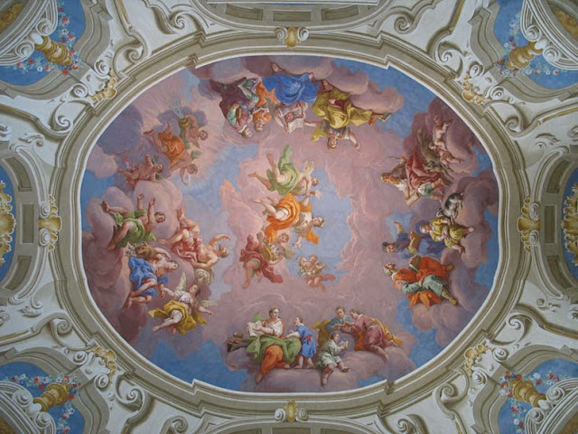 La biblioteca de la Abadía Benedictina de Admont, en Austria. 