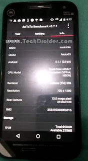 Moto G 3rd Generation Xt1543