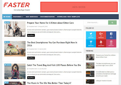 Faster Fast Loading Blogger Template