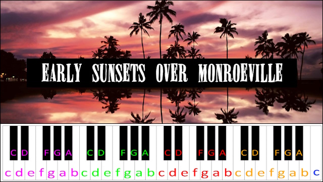 Early Sunsets Over Monroeville by My Chemical Romance Piano / Keyboard Easy Letter Notes for Beginners