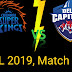 IPL 2019 CSK vs DC 01/05/19