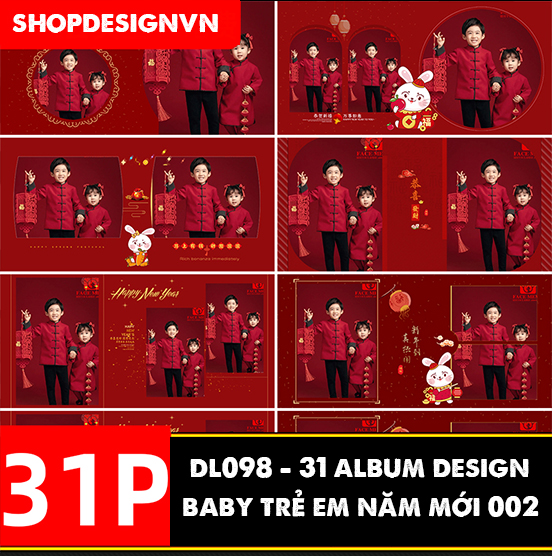 DL098 - 31 ALBUM DESIGN BABY TRẺ EM NĂM MỚI 2023 002