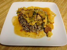 Puchero with elevated presentation