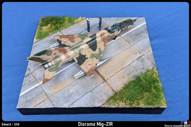 Diorama, Mig-21R Eduard au 1/48.