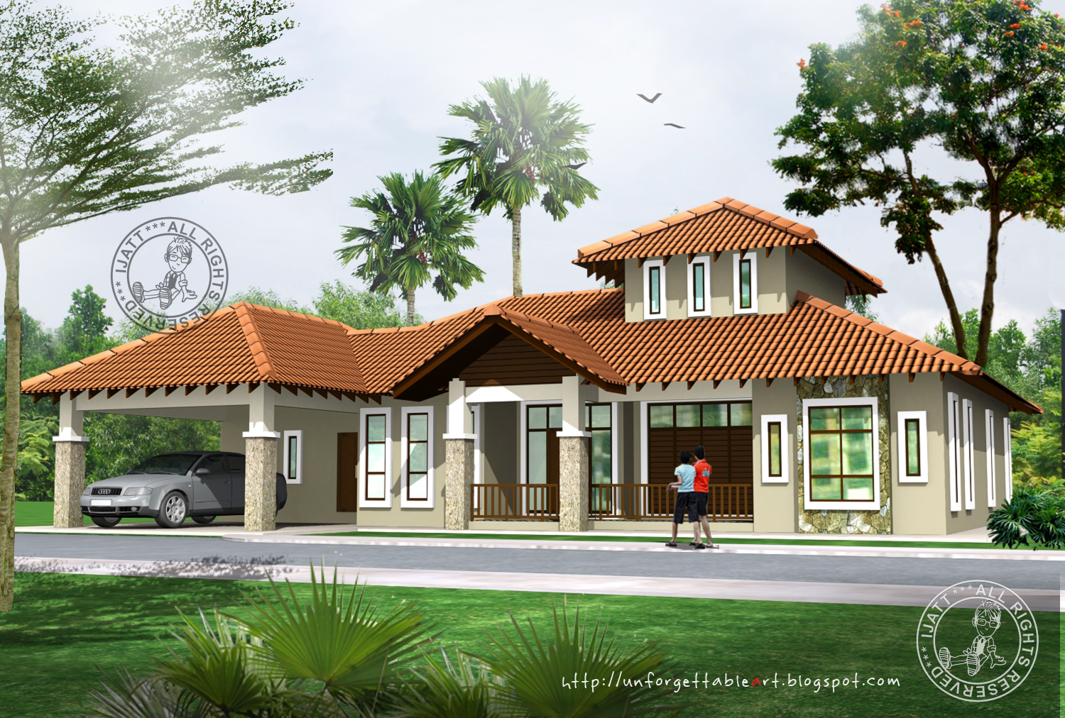 Rumah Moden Assalamualaikum - Design Rumah Banglo Terbaru 