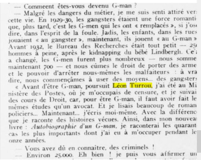 Leon Turrou comment est-il devenu un G-man