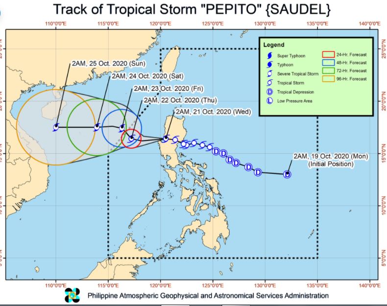 'Bagyong Pepito' PAGASA weather update October 21, 2020