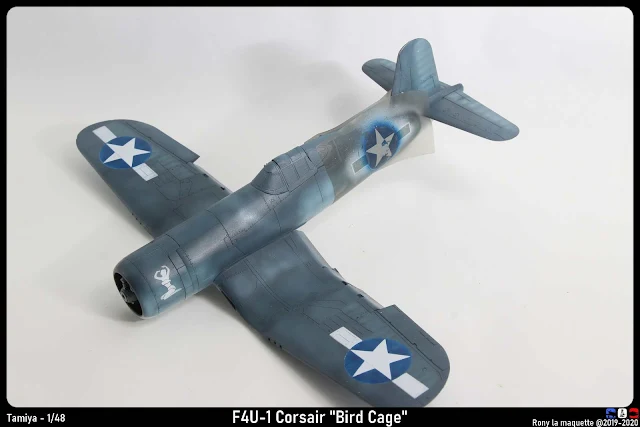 Réalisation des cocardes américaines du F4U-1 Corsair de Tamiya au 1/48.