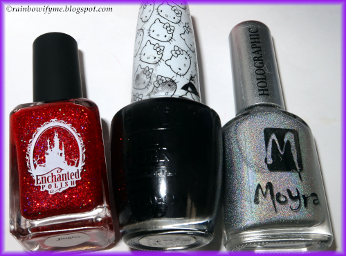 Enchanted Polish: Jingles, OPI: Never Have Too Mani Friends, Moyra Holographic #251