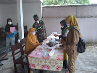 Cegah Stunting, Danramil Dan Babinsa Koramil 16 Margasari Ikuti Monitoring Balita Melalui Posyandu