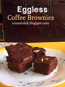 Eggless Coffee Brownies Recipe @ treatntrick.blogspot.com