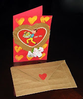 making greeting card for valentine day