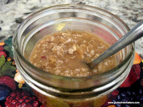 oatmeal with grated apple, ginger and cinnamon