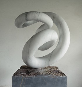 Tetsu: CARRARA MARBLE, 2017: W 46cm, H 73 cm, D 53 cm; currently being exhibited www.jmlondon.com