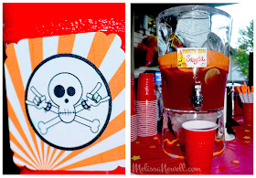 sangria, drink on, rocker party decor, birthday party, rock style