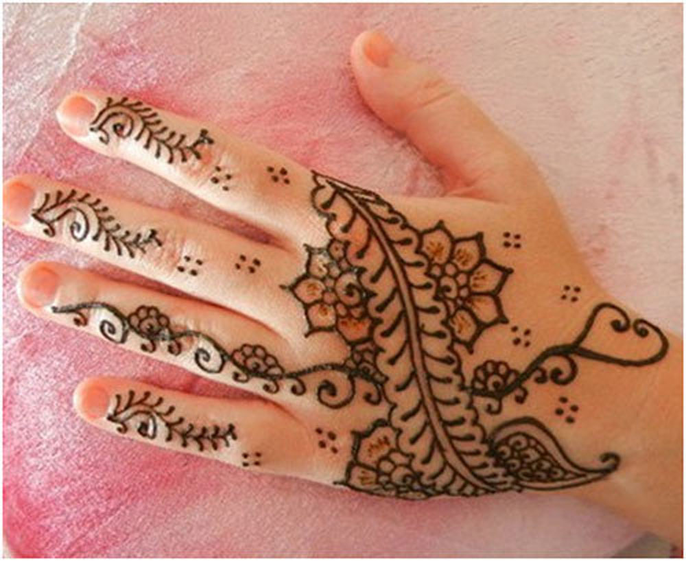 Gambar Henna Bunga Di Telapak Tangan MODELEMASTERBARU