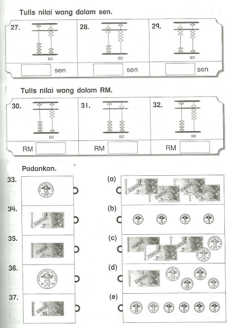 Jom Belajar Matematik Tahun 1: LEMBARAN KERJA MURID