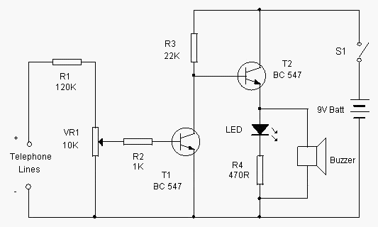 Circuit Project: Telephone Tapping Indicator 