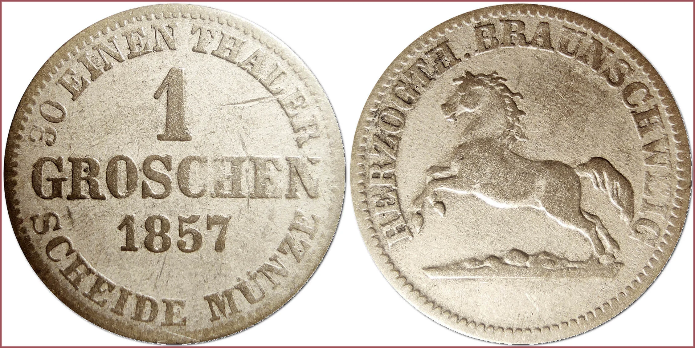 1 groschen, 1857: Duchy of Brunswick (German states)