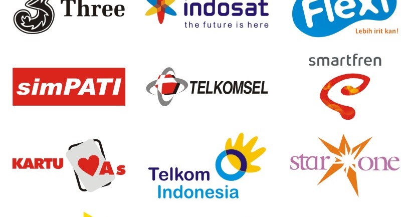 Kumpulan logo operator selular Indonesia vector  Provider 