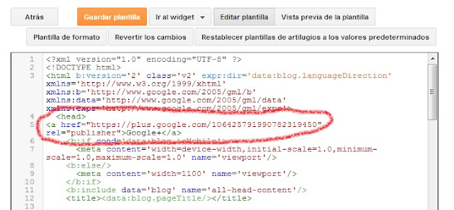 Editar plantilla HTML en blogger