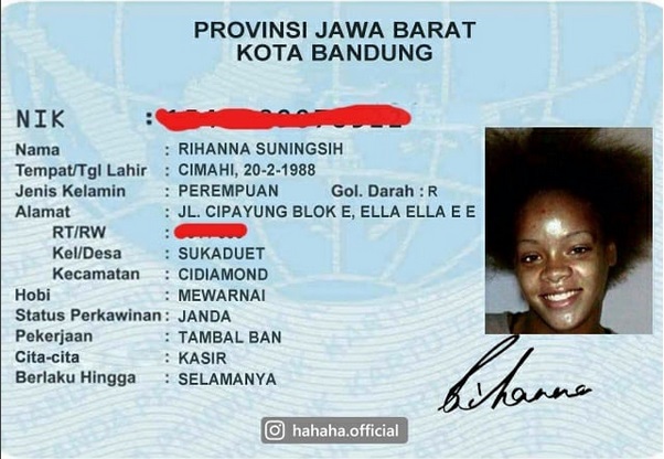 10 Editan 'KTP Artis Dunia' ala Orang Indonesia Ini Kocah Parah