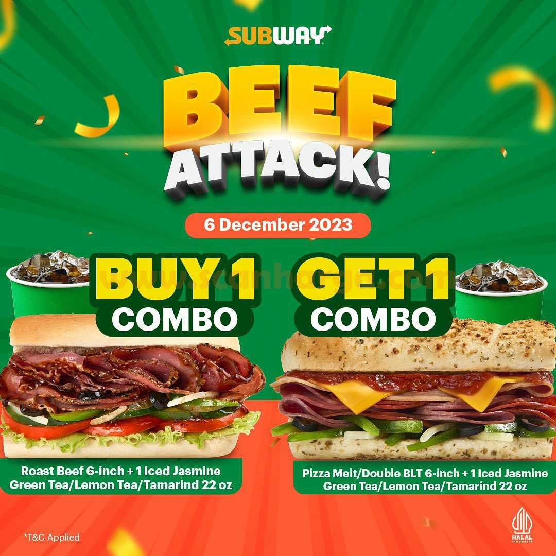 PROMO SUBWAY BEEF ATTACK! BUY 1 GET 1 FREE COMBO