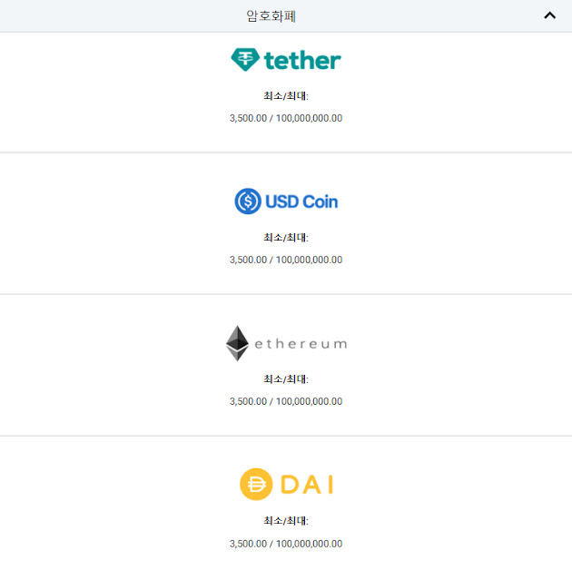 다파벳 암호화폐 결제종류