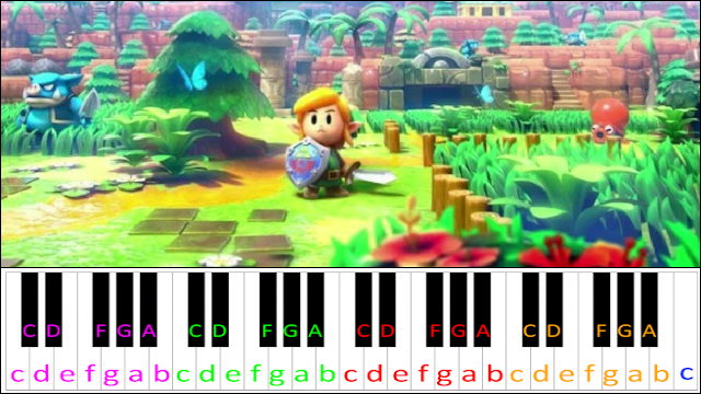 Sword Search (The Legend of Zelda: Link's Awakening) Piano / Keyboard Easy Letter Notes for Beginners