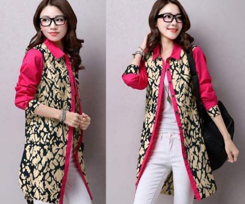 19 Contoh Model  Cardigan  Batik  Desain Terbaik 2020