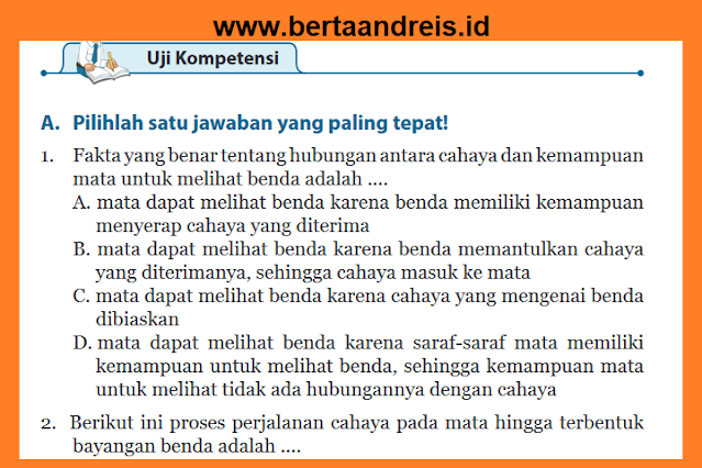 Kunci Jawaban IPA Kelas 8 Halaman 224 - 227 Uji Kompetensi