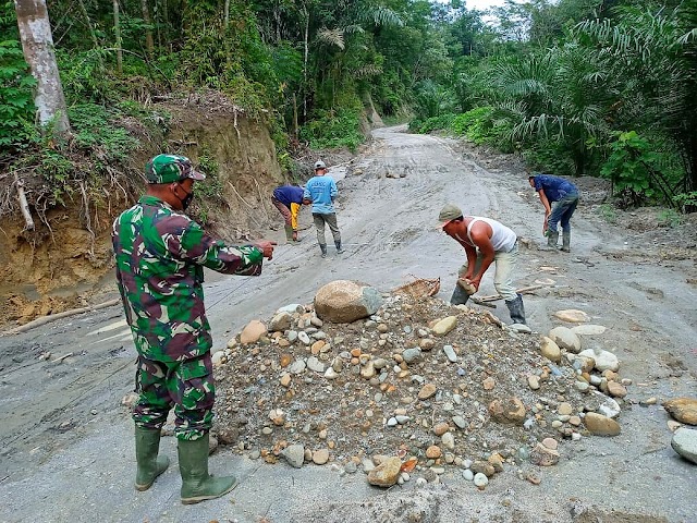 Tinggal Sehari Lagi, Satgas Kodim 0204/DS Terus Mantapkan Badan Jalan TMMD