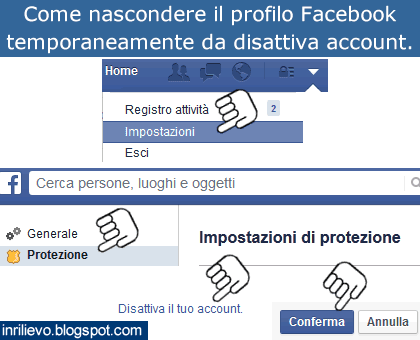 nascondere profilo facebook