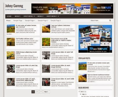 Download Gratis Johny Goreng Blogger Template , News , Magazine , Blog