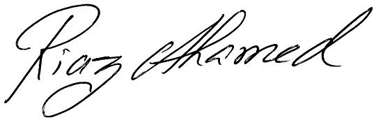 autograph of riaz