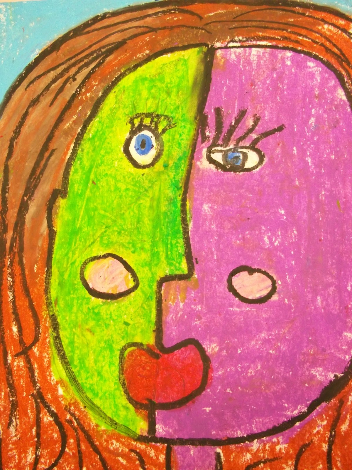 Art Kids of Benavidez Elementary: Self-Portraits - Picasso Style