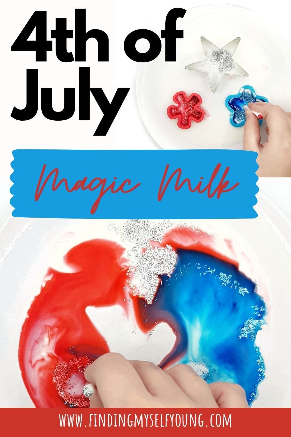 4th of july magic milk experiment for kids