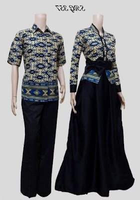 Model baju batik muslim couple modern