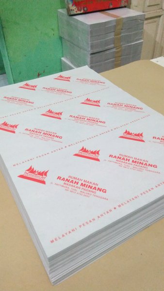 Buat Kertas Nasi Rumah Makan