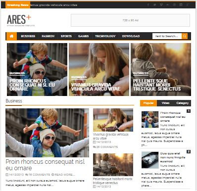 Ares Adsense Responsive Blogger Templates Without Footer Credit