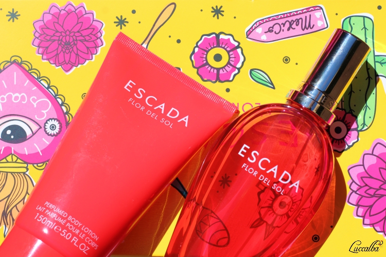 Loción corporal y EDT Flor de Sol de Escada