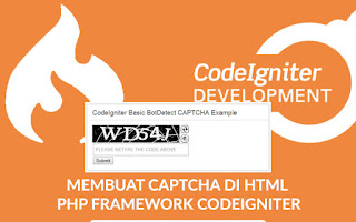 Membuat Captcha di HTML PHP Framework Codeigniter