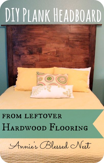 with flooring Plank  from diy made Headboard Bedroom Blessed Annie's Project headboard Week: Guest Nest: