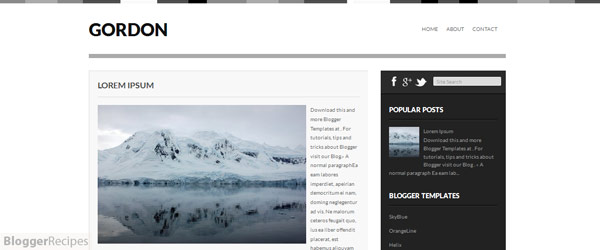 Gordon Blogger Template