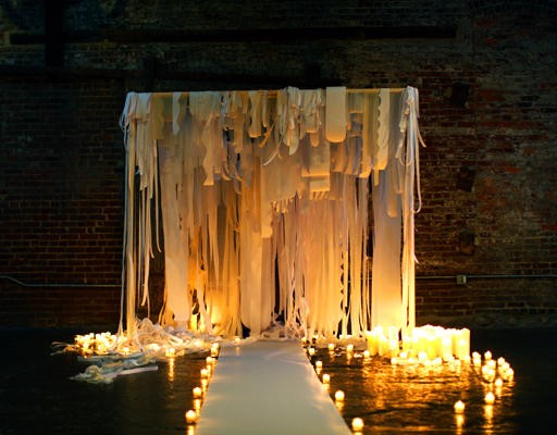 See how chic streamers can be for wedding decor They make great backdrops 