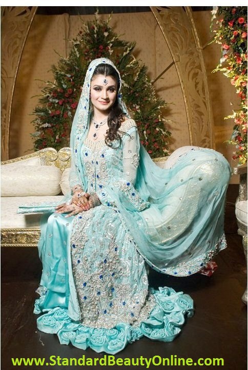 Light Blue Sky color Indian Bridal Dresses