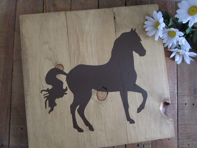 Reclaimed Wood Horse Silhouette