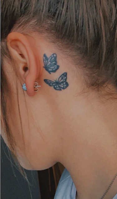 Butterfly Tattoo ideas back side Ear