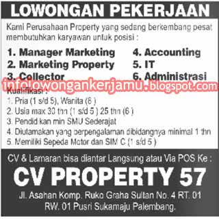 Lowongan Kerja CV Property 57